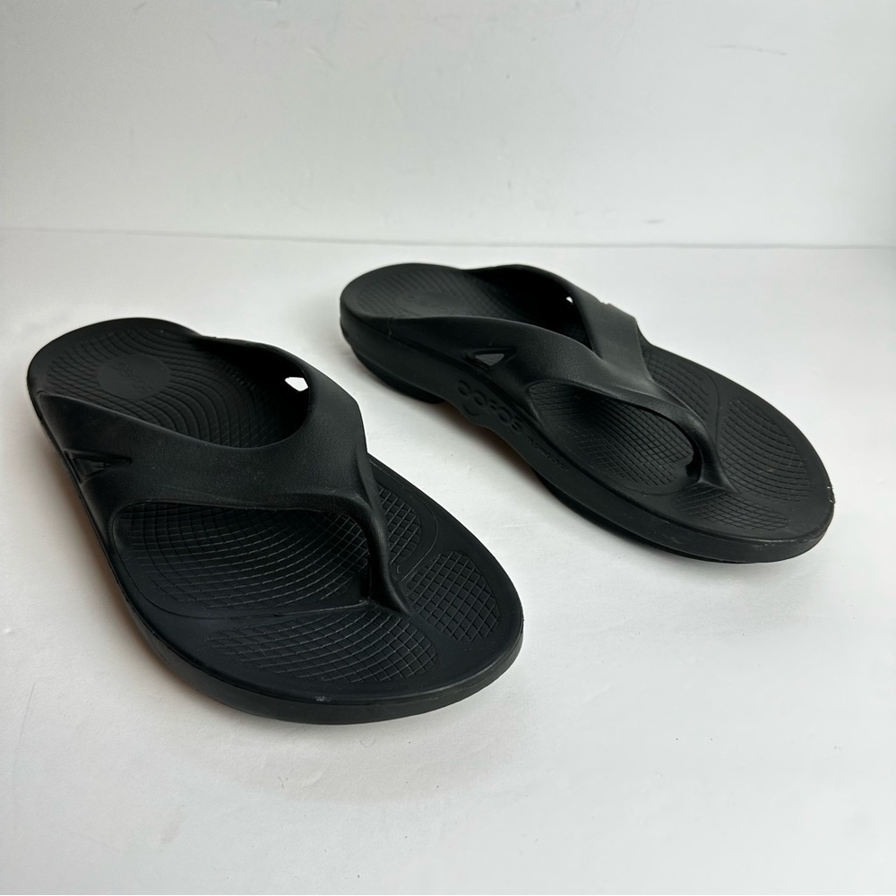 Oofos Ooriginal Recovery Sandals Women's 12 or Men's 11 Flip Flops Black Shoes - Picture 8 of 8